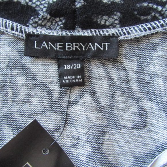 New Women’s Lane Bryant Open Front Long Lace Imitation Print Open Cardigan 18/20 - Picture 8 of 9